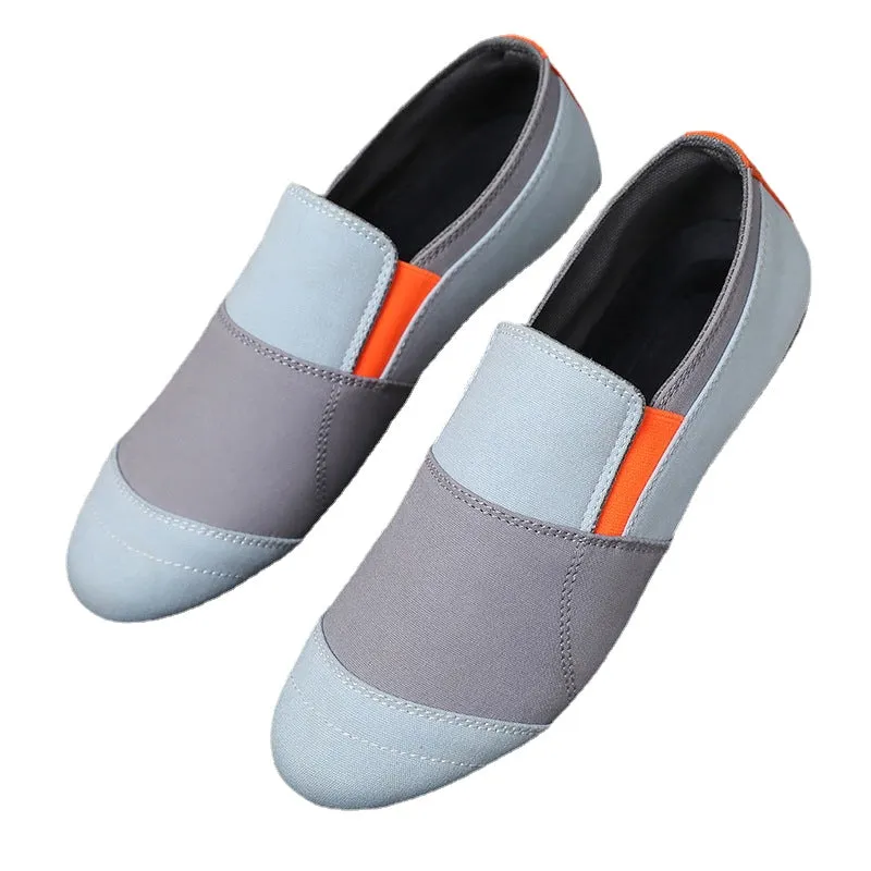2024 summer new bean shoes men's Korean version of a hundred lazy shoes a foot of social tide shoes casual breathable cloth shoes