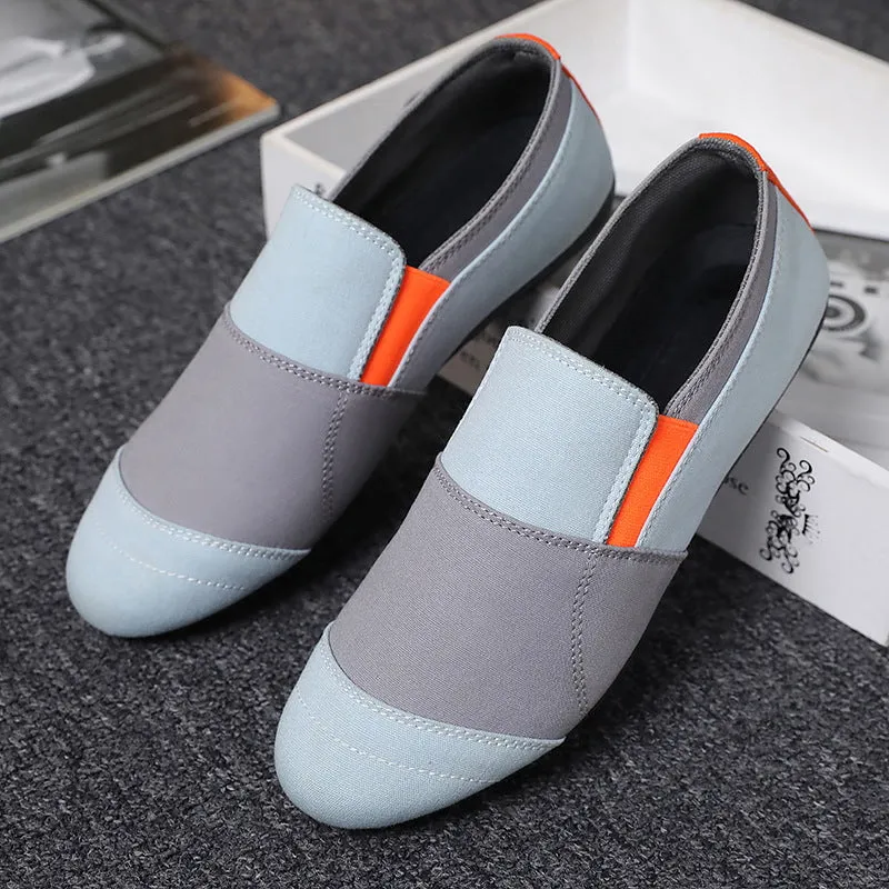 2024 summer new bean shoes men's Korean version of a hundred lazy shoes a foot of social tide shoes casual breathable cloth shoes