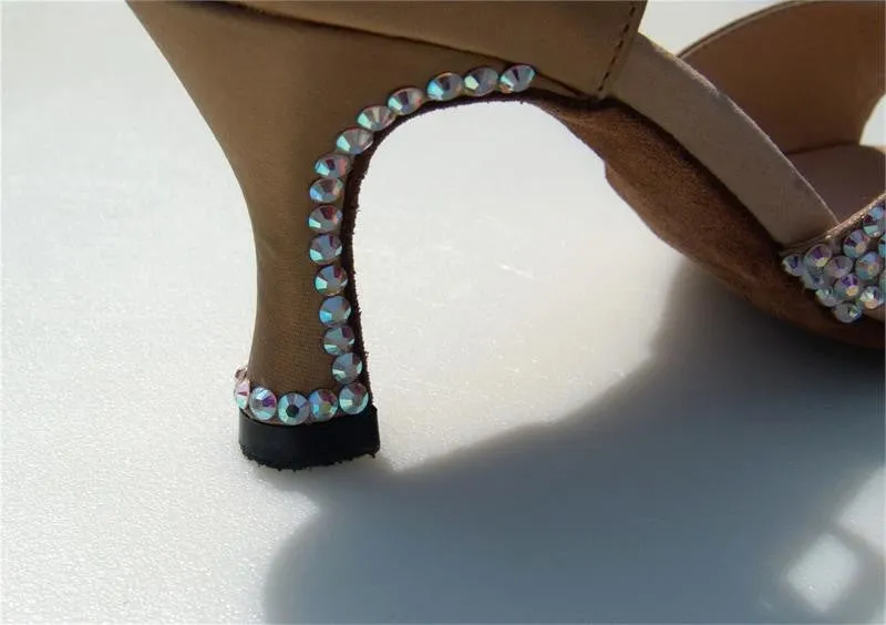 Aurora Borealis Custom Stoned Satin Shoes
