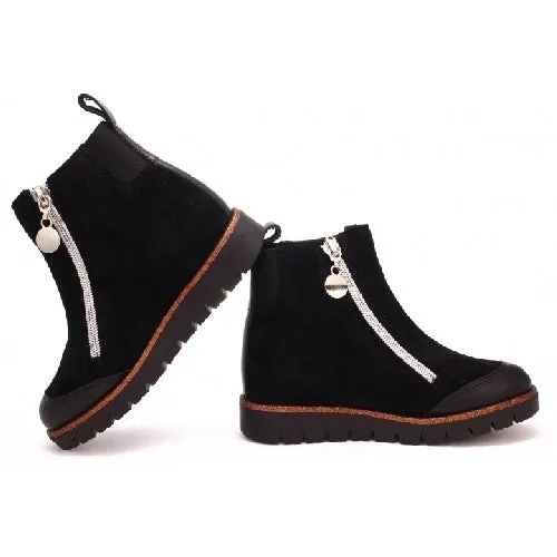 Bartek Girls' Black Insulated Ankle Boots | 4443-ASDP