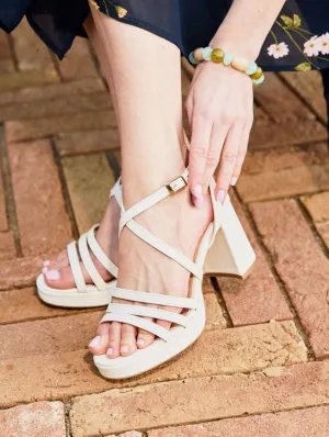 Bavella Recycled Vegan Platform Sandals | Vanilla