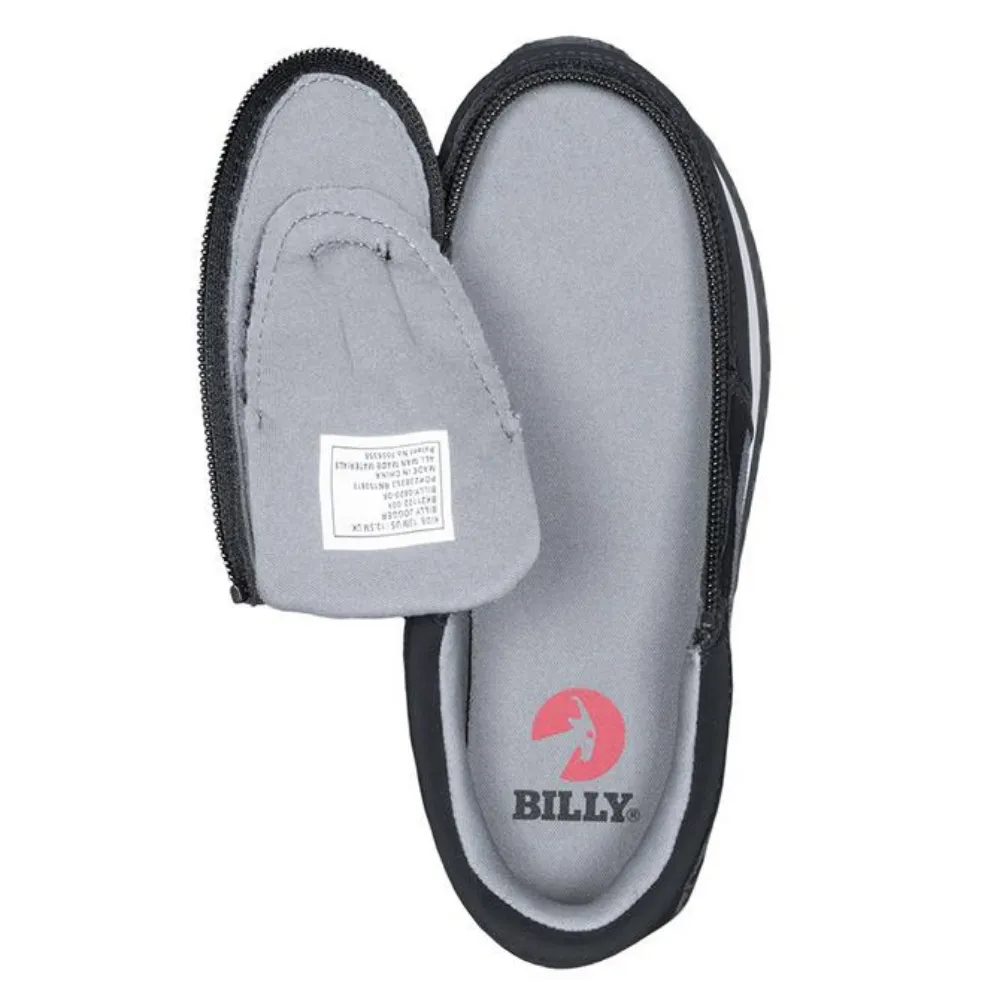 Billy Footwear (Kids) - Black / Charcoal Faux Suede Trainers CLEARANCE