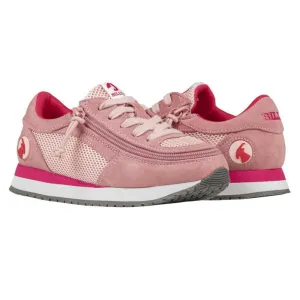 Billy Footwear (Kids) - Pink / Red Faux Suede Trainers