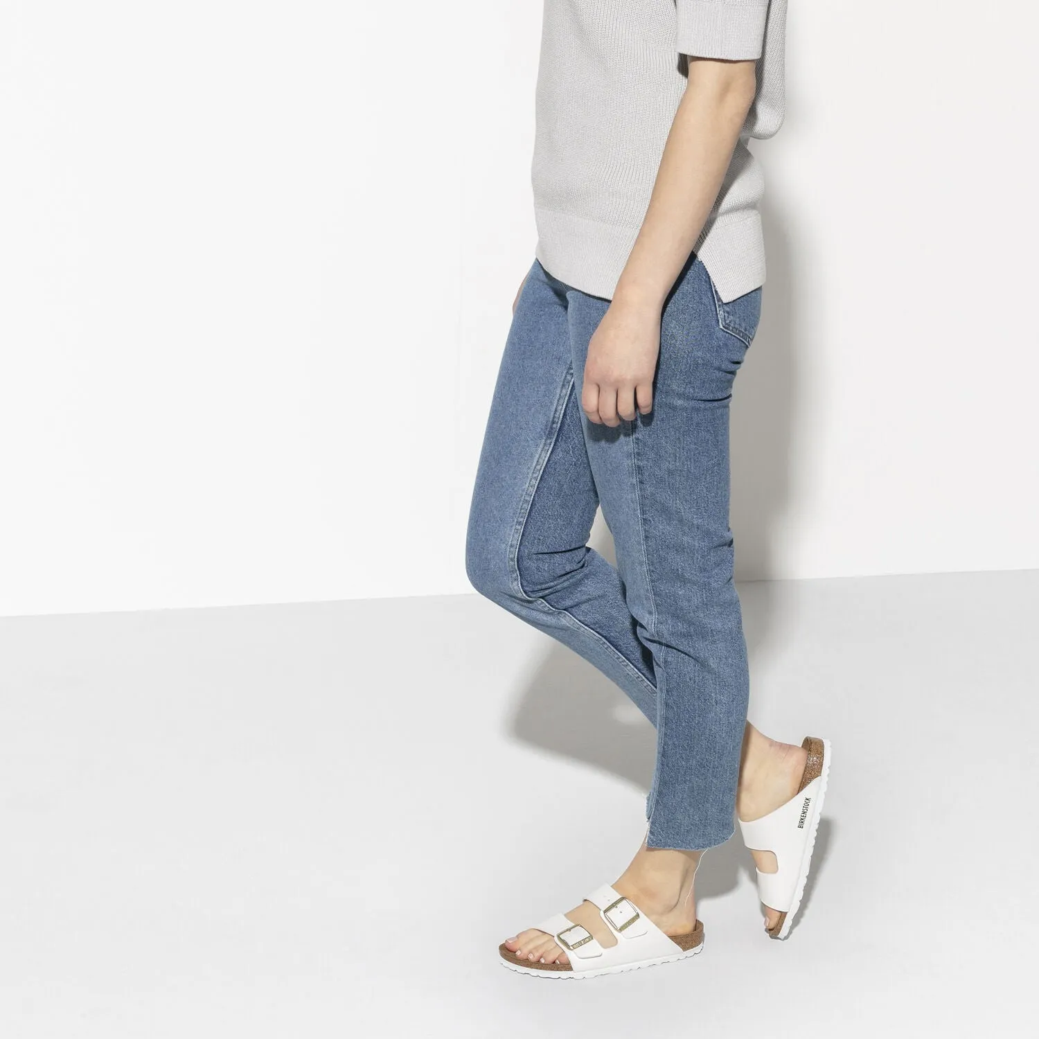 Birkenstock Arizona White Patent Birko-Flor Made In Germany