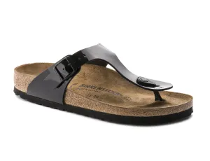 Birkenstock Gizeh Black Patent Birko-Flor Made In Germany