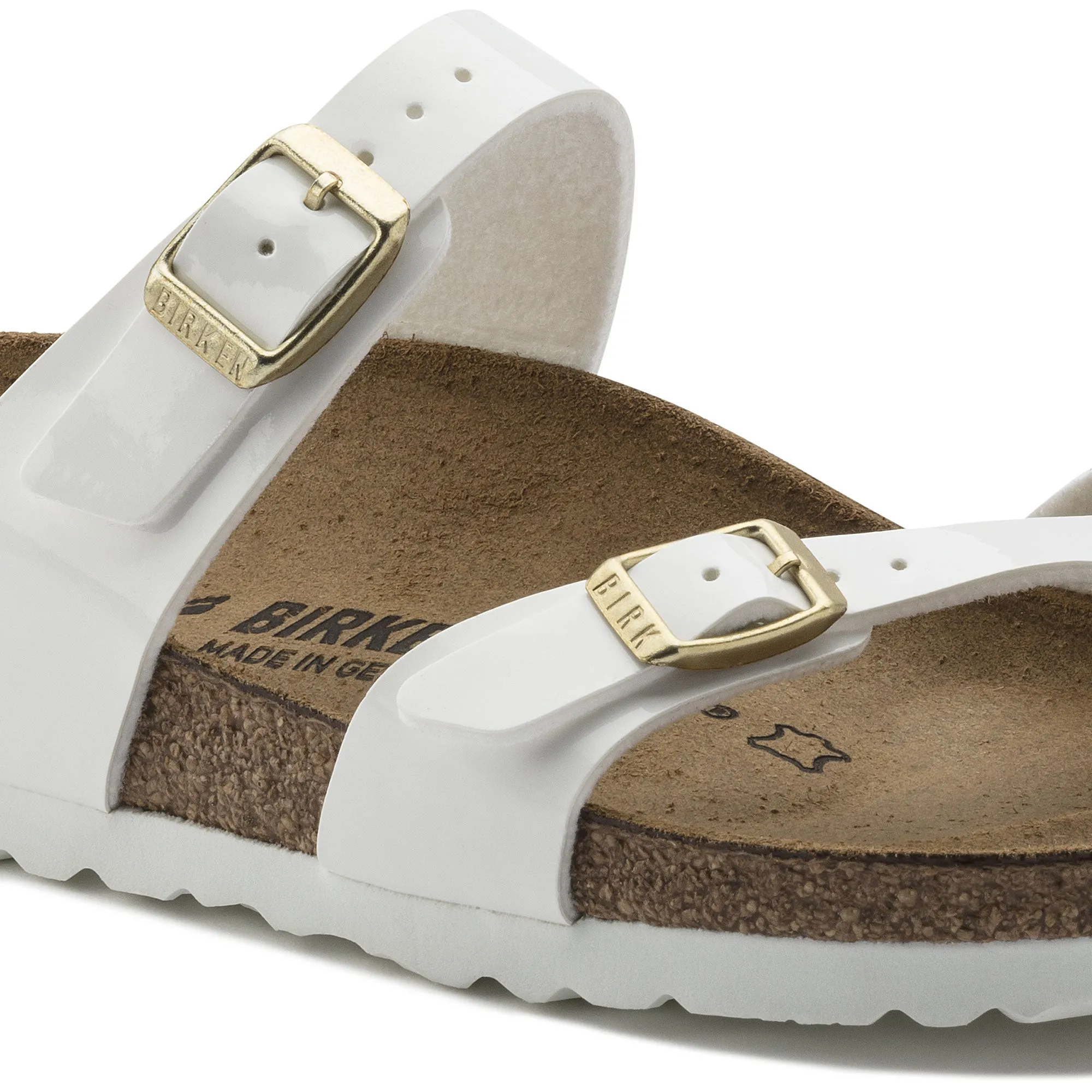 Birkenstock Mayari Patent White Birko-Flor Made In Germany