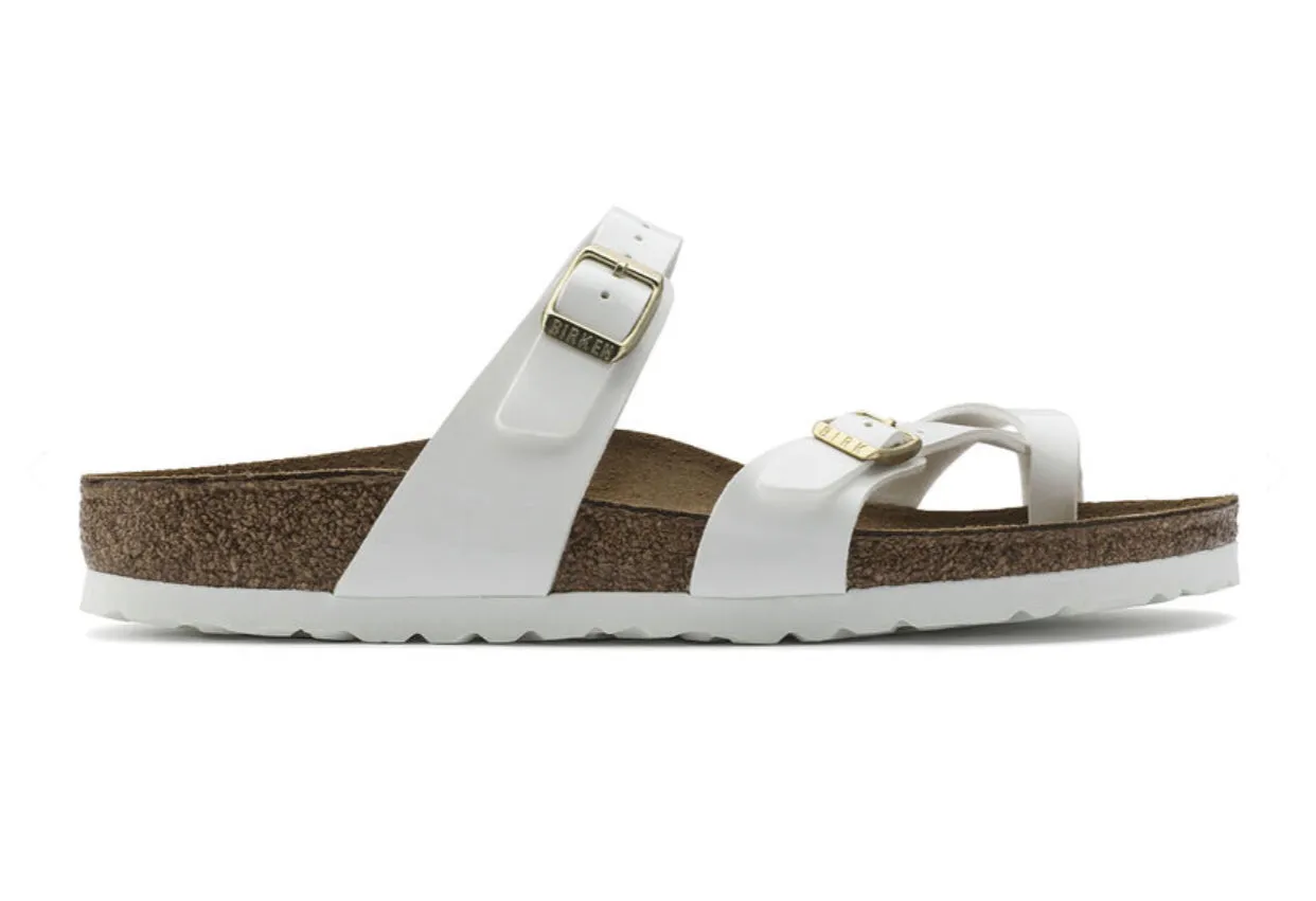 Birkenstock Mayari Patent White Birko-Flor Made In Germany