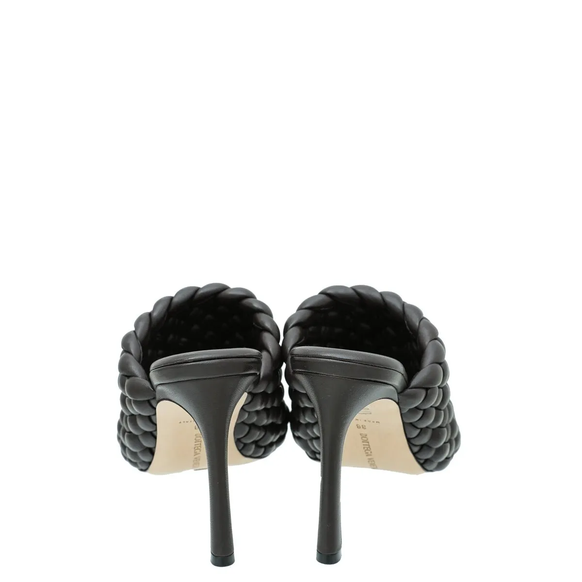 Bottega Veneta Dark Brown Padded Intrecciato Curve Sandals 38