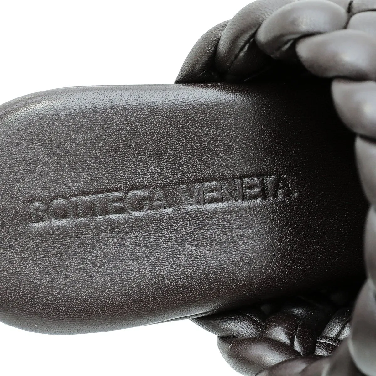 Bottega Veneta Dark Brown Padded Intrecciato Curve Sandals 38