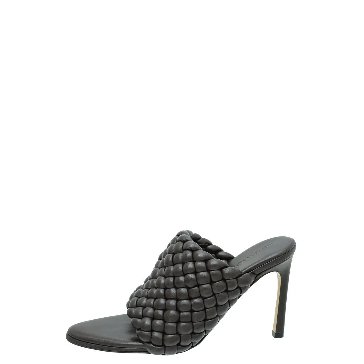 Bottega Veneta Dark Brown Padded Intrecciato Curve Sandals 38