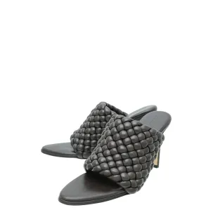Bottega Veneta Dark Brown Padded Intrecciato Curve Sandals 38