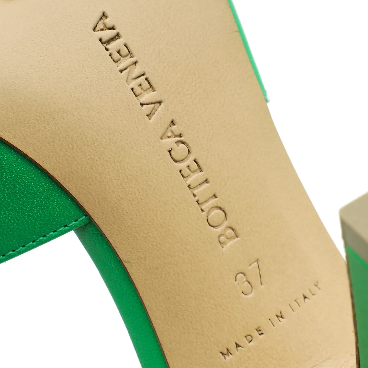 Bottega Veneta Parakeet Stretch Heeled Mule 37