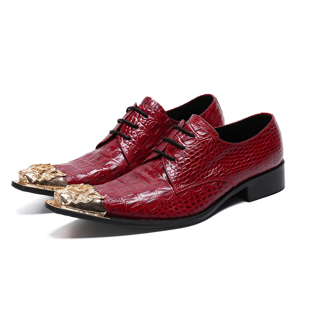 Brand cowhide men's shoes Korean men's business formal leather shoes men's pointed leather buckle British casual leather shoes trend