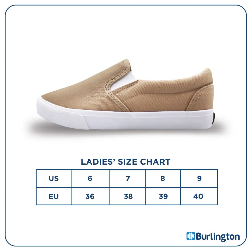 Burlington Ladies' OVERRUNS Gaile Low Cut Canvas Slip-on Sneaker Shoes HLH2403-O