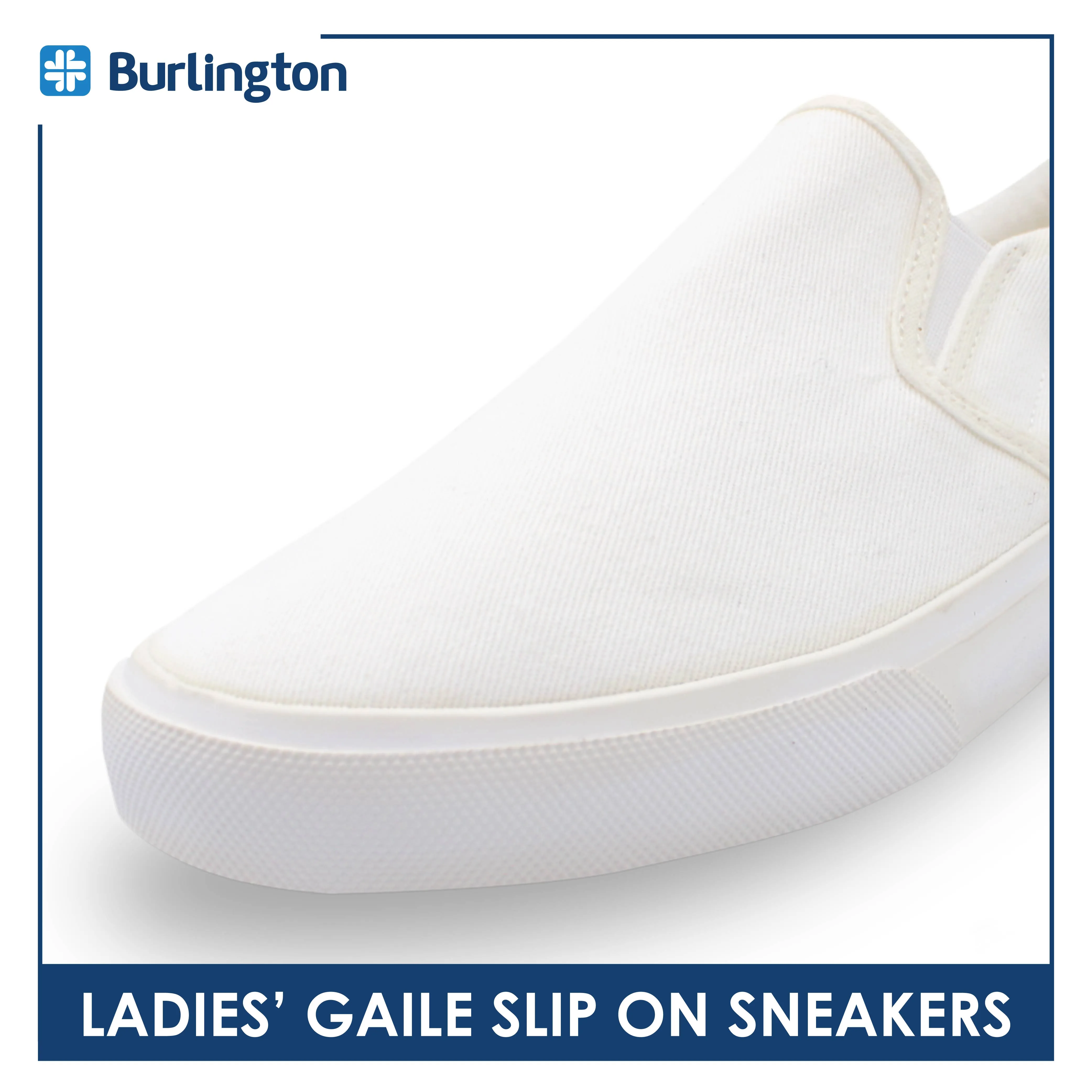 Burlington Ladies' OVERRUNS Gaile Low Cut Canvas Slip-on Sneaker Shoes HLH2403-O