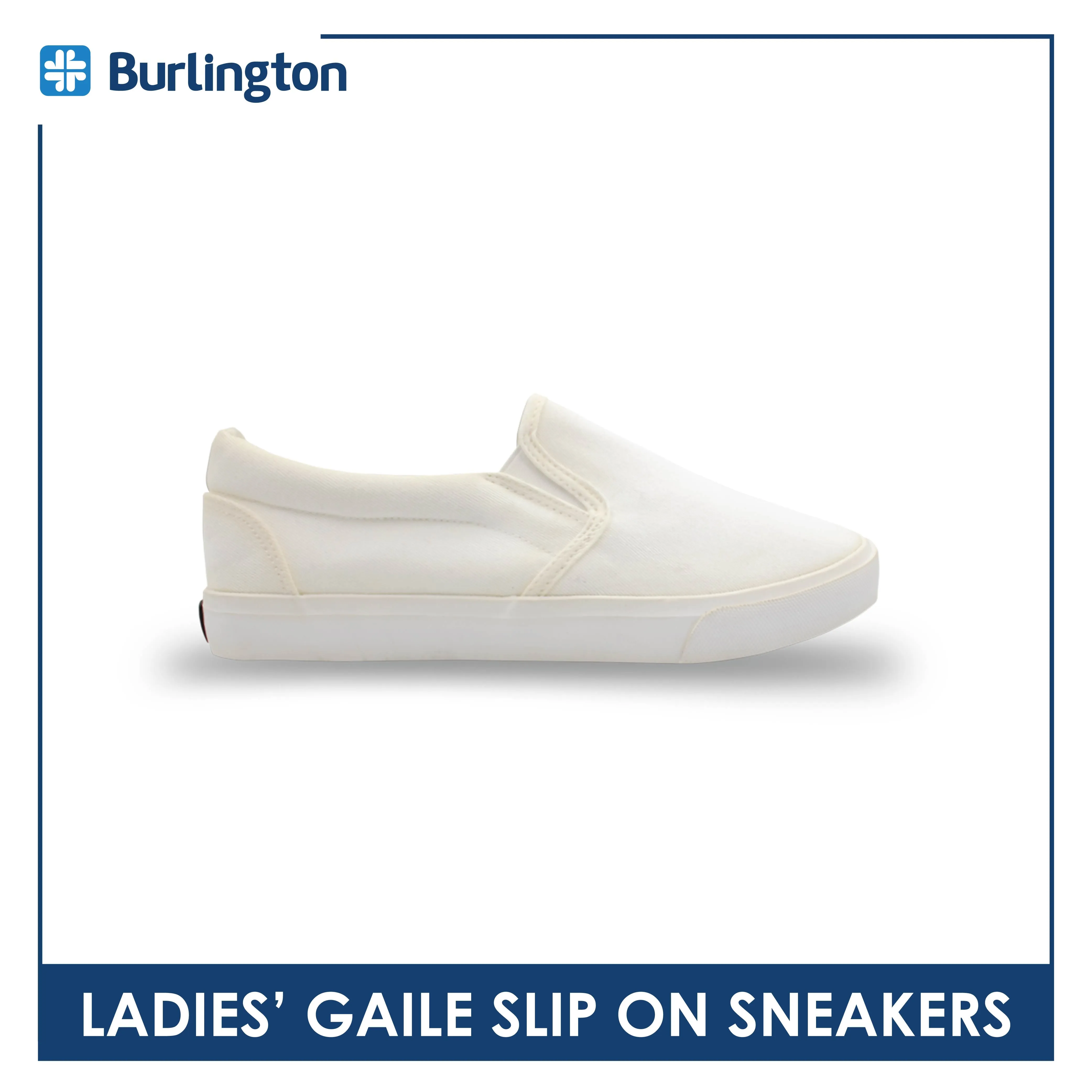 Burlington Ladies' OVERRUNS Gaile Low Cut Canvas Slip-on Sneaker Shoes HLH2403-O