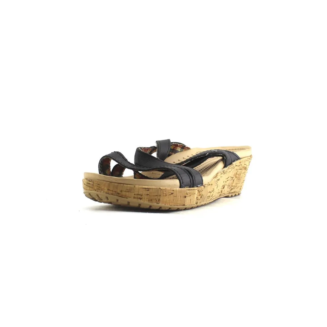 CROCS A-LEIGH MINI WADGE LEATHER
