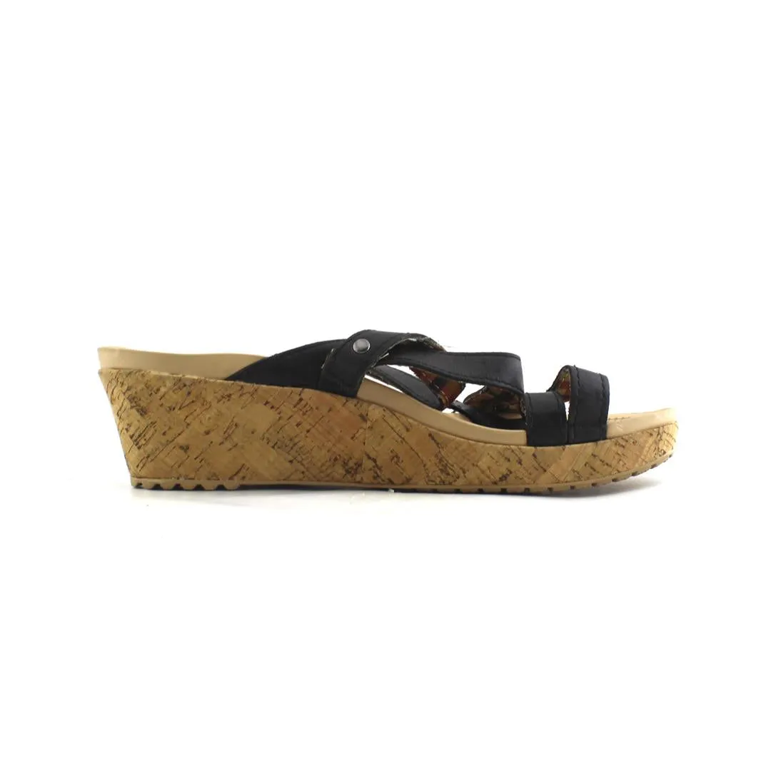 CROCS A-LEIGH MINI WADGE LEATHER