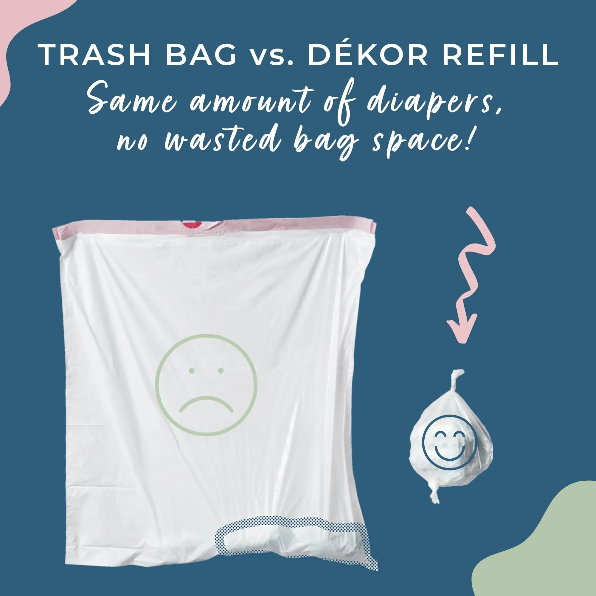 Dekor Mini Diaper Pail Refills | 2 Count