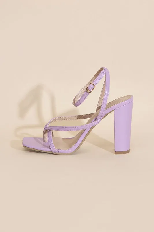 Dress Up Thong Strappy Block Heels