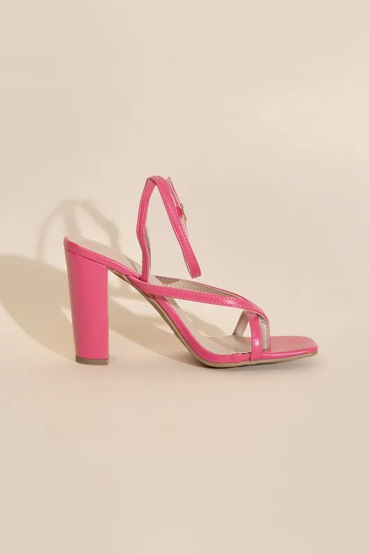 Dress Up Thong Strappy Block Heels