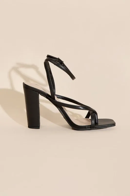 Dress Up Thong Strappy Block Heels