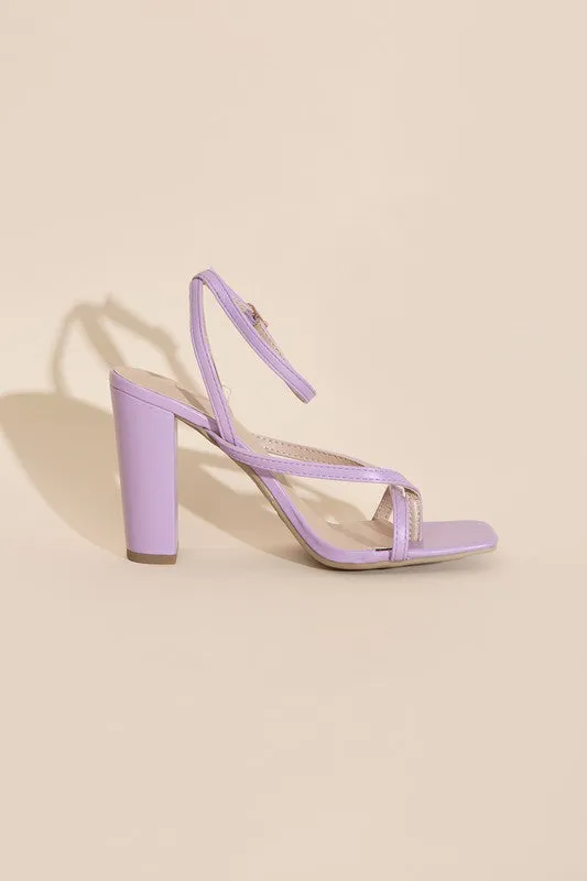 Dress Up Thong Strappy Block Heels