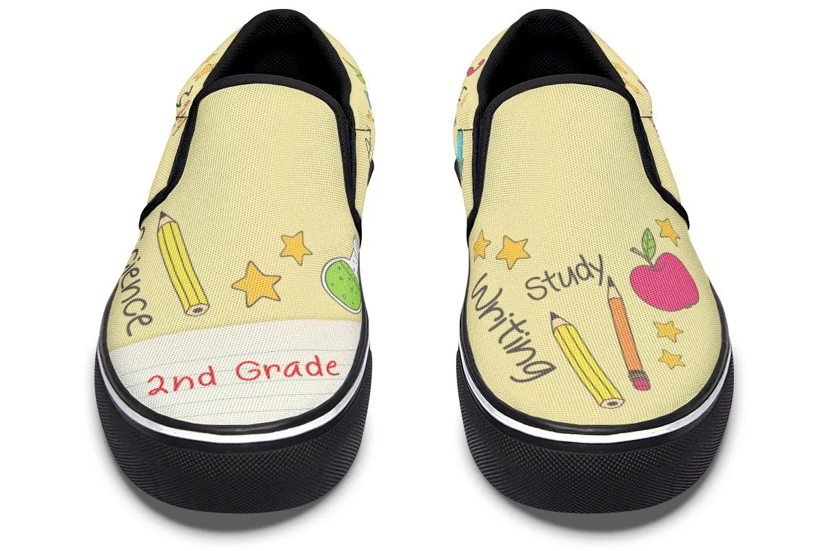 Elementary School Teacher Shoes 2nd Grade Slip-On Shoes