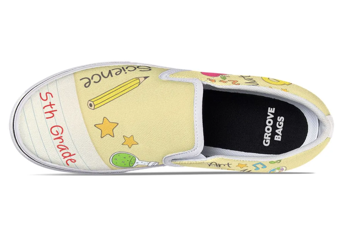 Elementary School Teacher Shoes 5th Grade Slip-On Shoes
