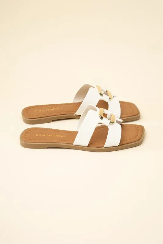 FENG - Flat Open -Toe Slides