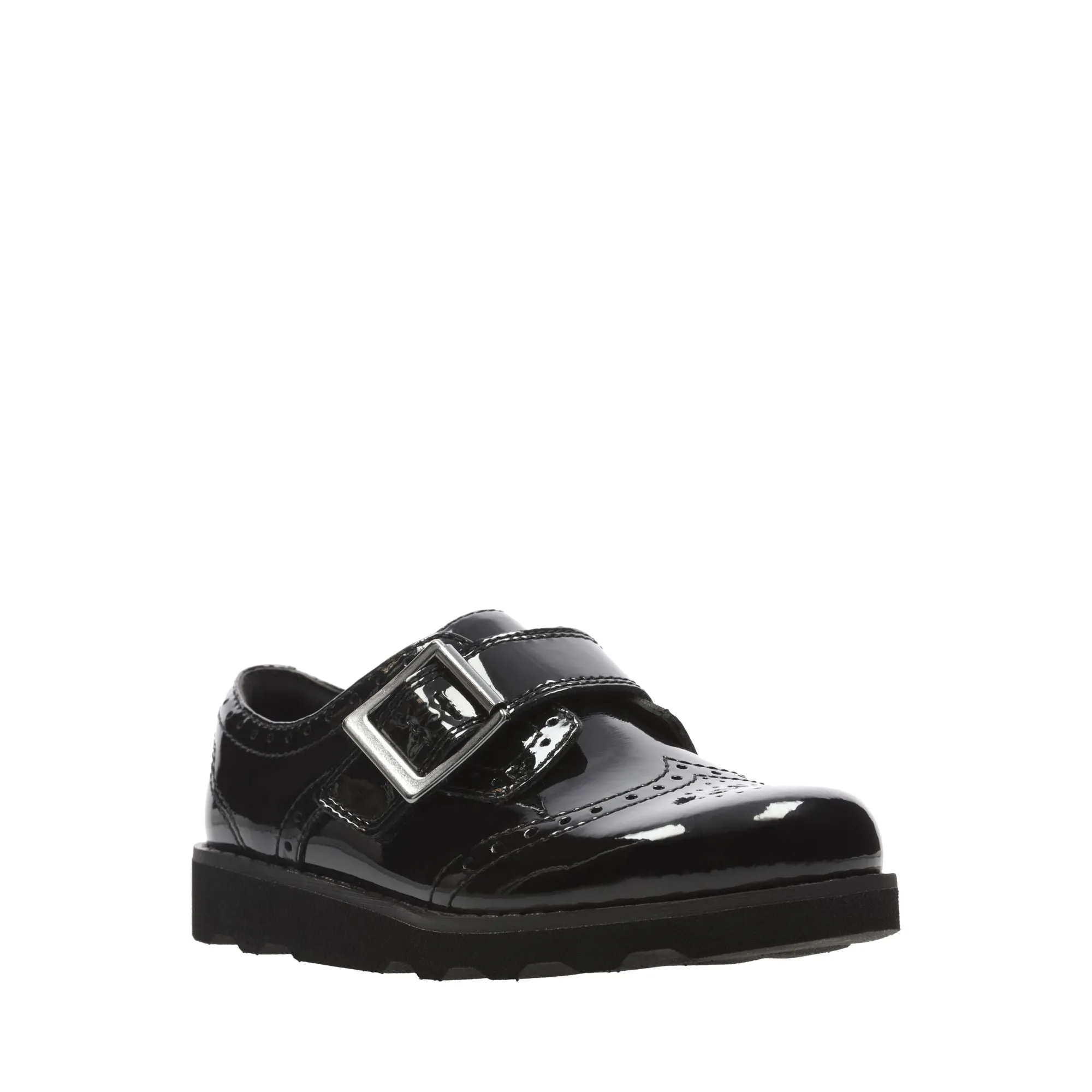 Girls Clark Crown Pride Black Patent Leather