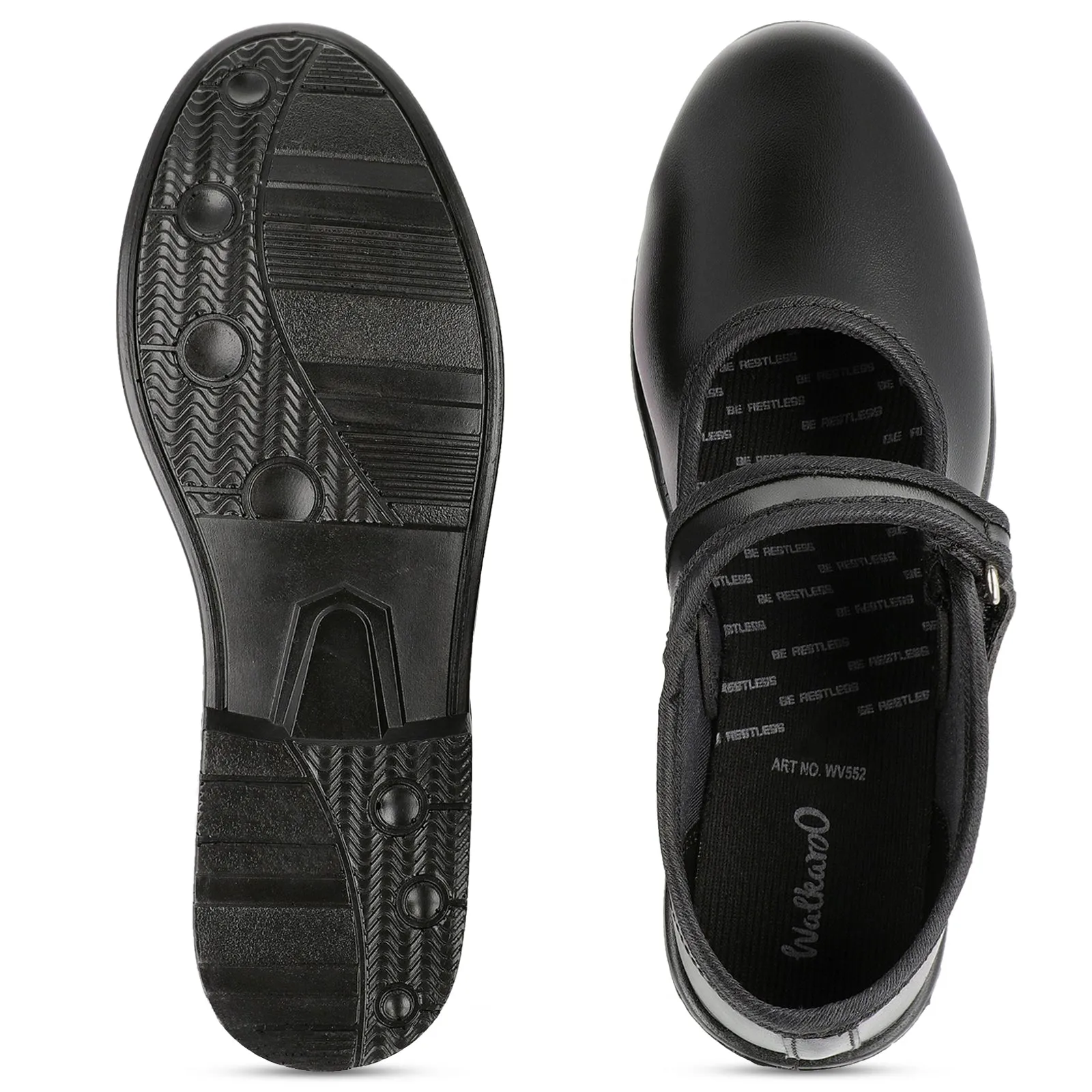 Girls School shoe -WV552 Black