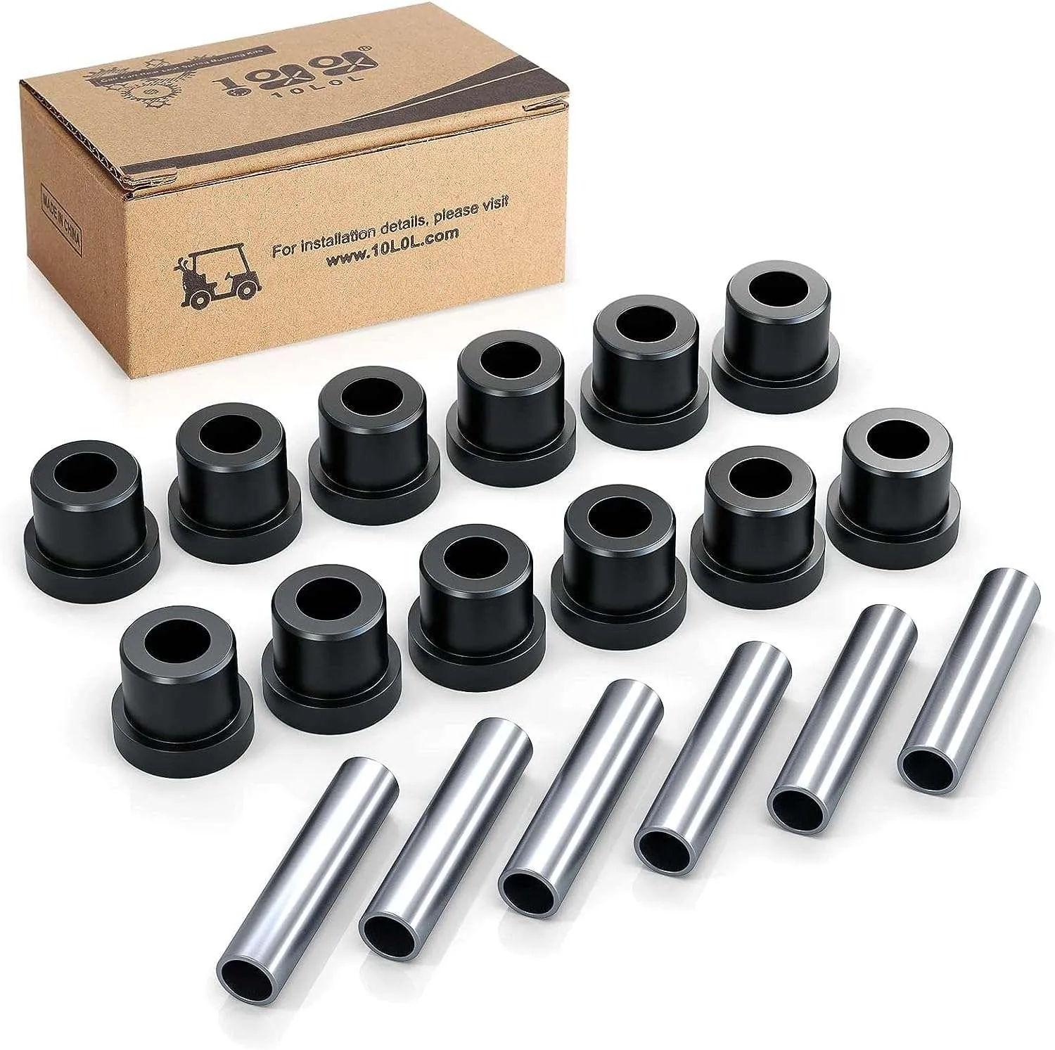 Golf Cart Rear Spring Bushing Kit for EZGO TXT & Medalist Club Car DS - 10L0L