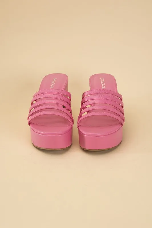 HOLME Platform Strappy Mule Slides