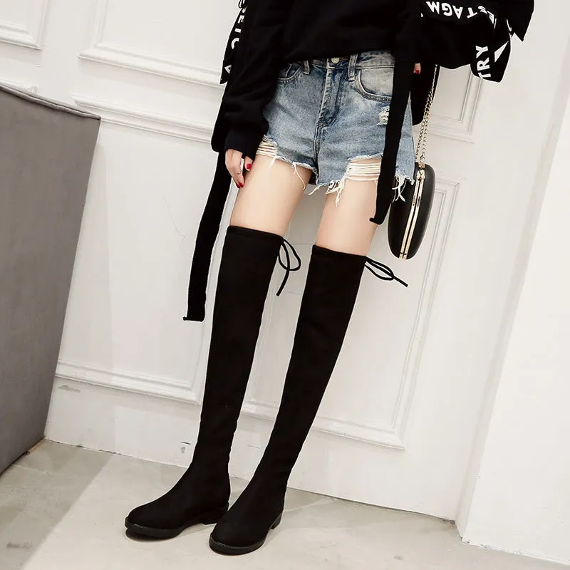 Inner High Autumn And Winter High Heel Elastic Over Knee Boots