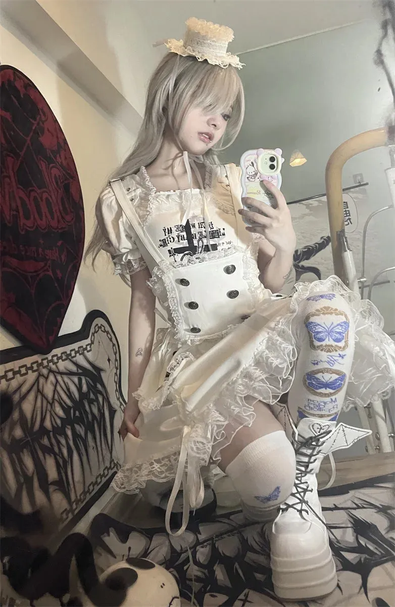 Lolita Boots With Wing Accents