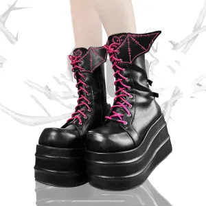 Lolita Boots With Wing Accents