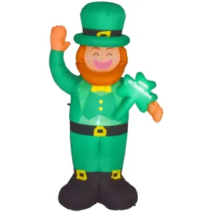 Lucky Leprechaun Lighted Inflatable Blow Up - 5.9 Feet Tall