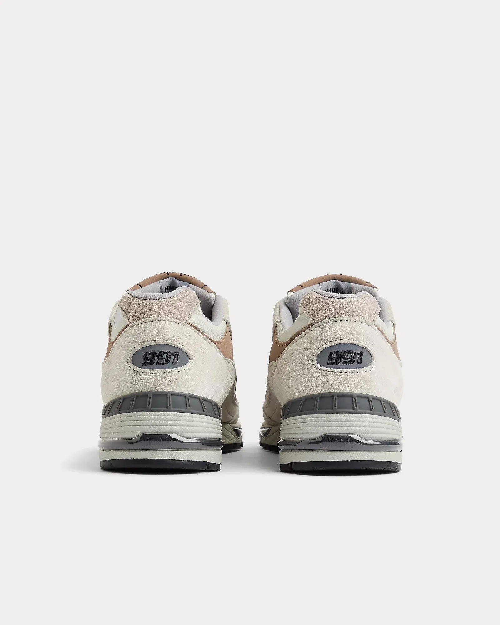 MADE in UK 991v1 'Urban Winter' Pelican / Island Fossil / Roasted Cashew Low Top Sneakers