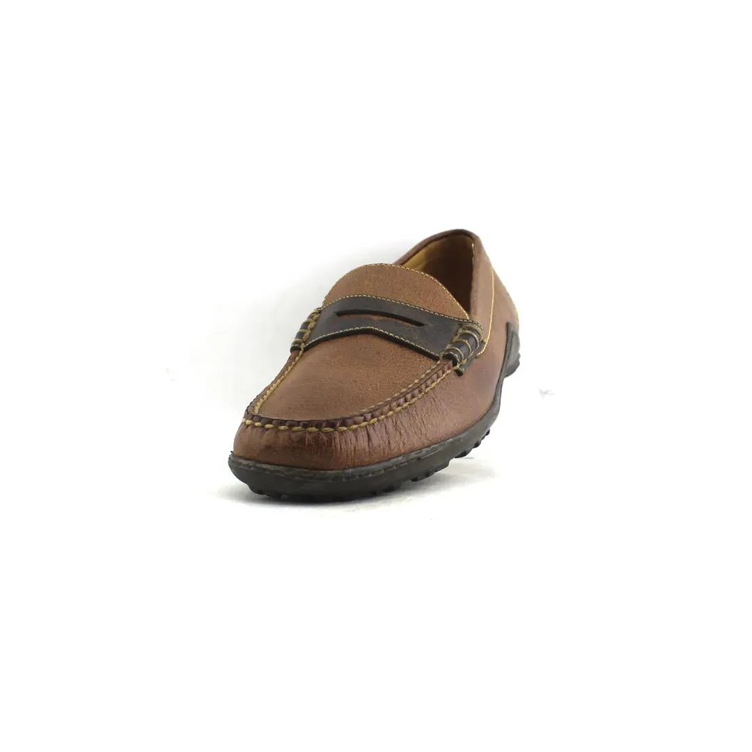 MARTIN DINGMAN BUFFALO LEATHER PENNY LOAFER