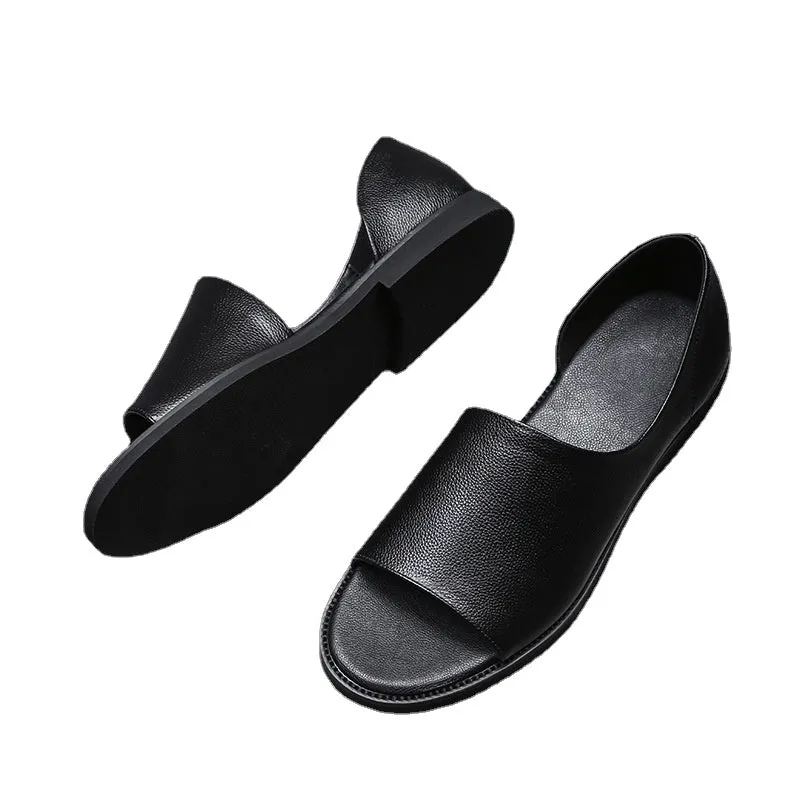 Men's Sandals 2020 New Summer Men's Shoes Personality Genuine Leather Sandals Beach Tide Shoes Casual Roman Vietnamese Sandals Men