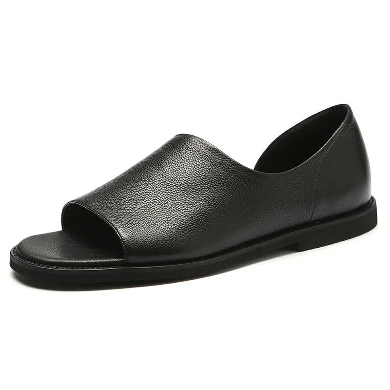 Men's Sandals 2020 New Summer Men's Shoes Personality Genuine Leather Sandals Beach Tide Shoes Casual Roman Vietnamese Sandals Men