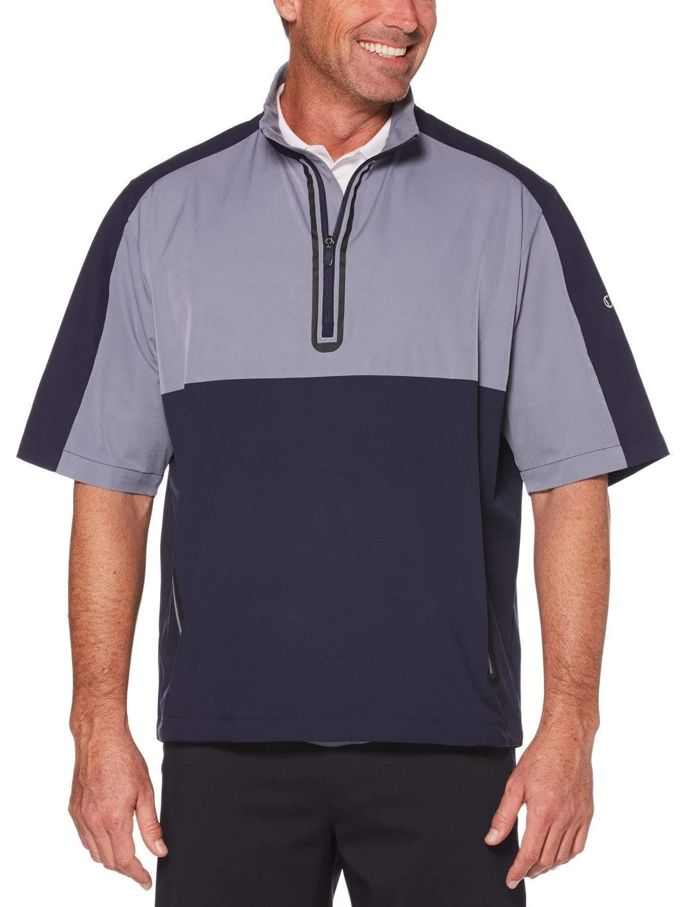 Mens Swing Tech™ 1/2 Sleeve Color Block Windshirt