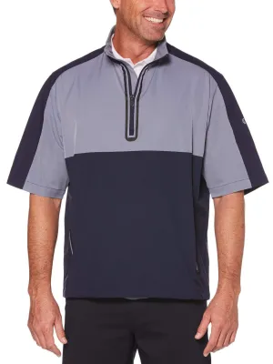 Mens Swing Tech™ 1/2 Sleeve Color Block Windshirt