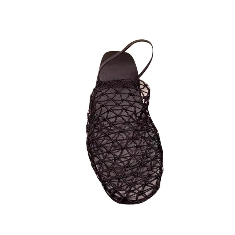 MOZRE Fishnet Flat Sandals