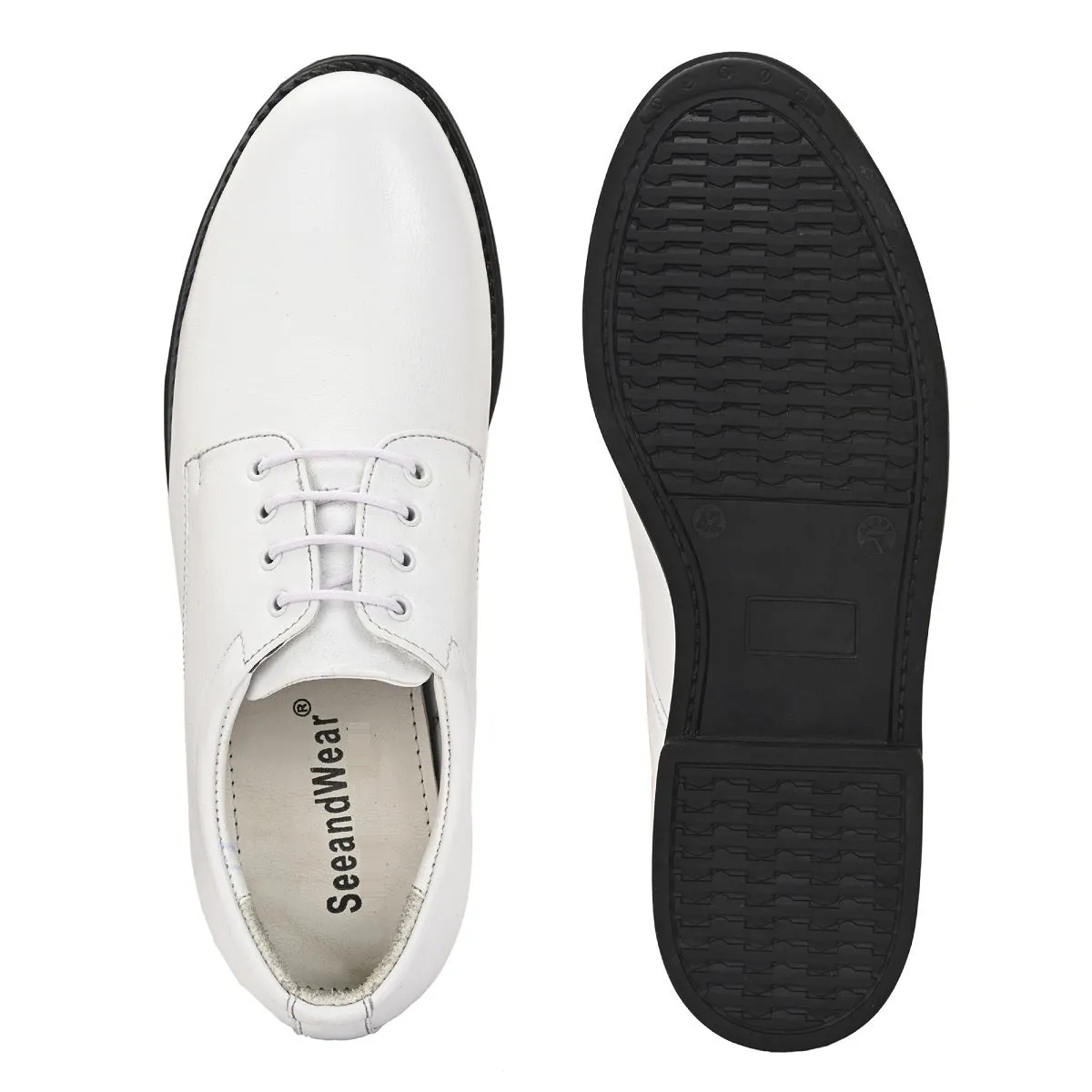 Navy Uniform Shoes White - Defective
