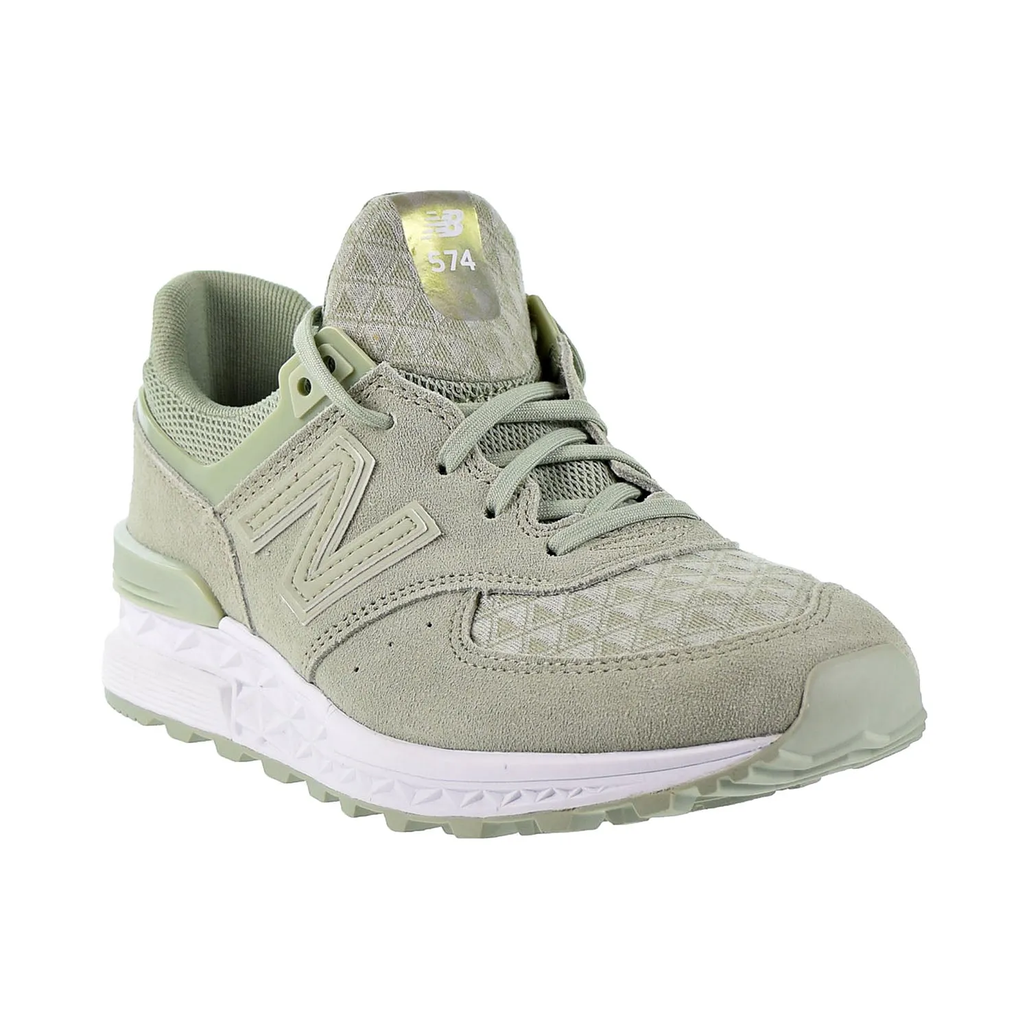 New Balance 574 Women's Shoes Silver Mint