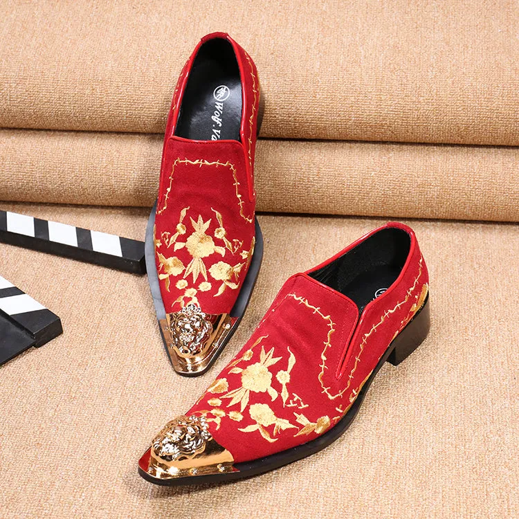 New men's business formal shoes British carved leather fashion groom wedding suit shoes lace-up single leather shoes