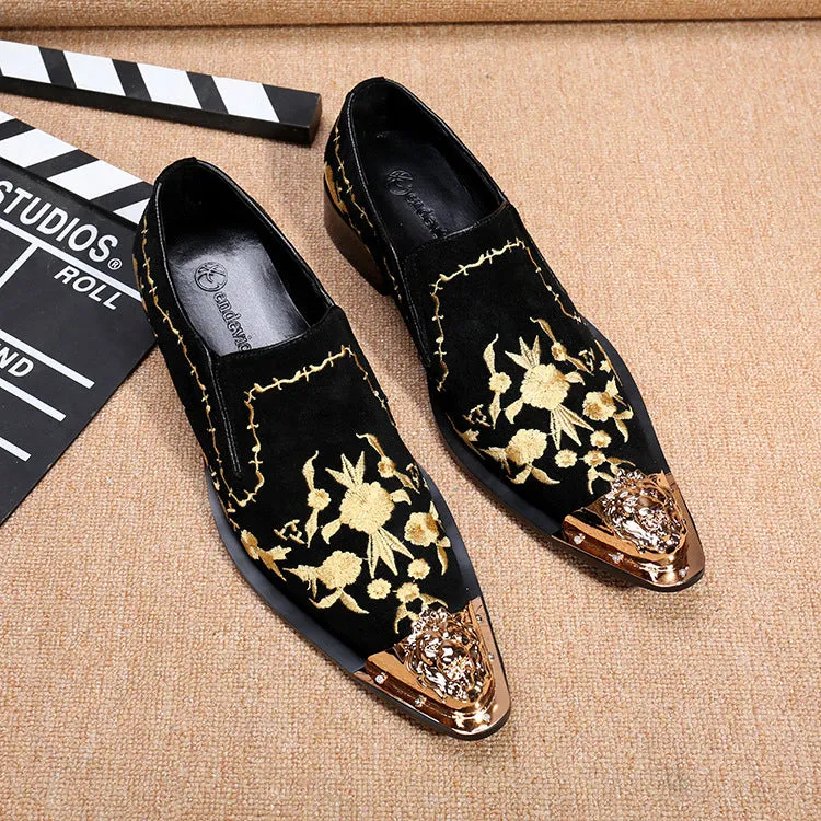New men's business formal shoes British carved leather fashion groom wedding suit shoes lace-up single leather shoes