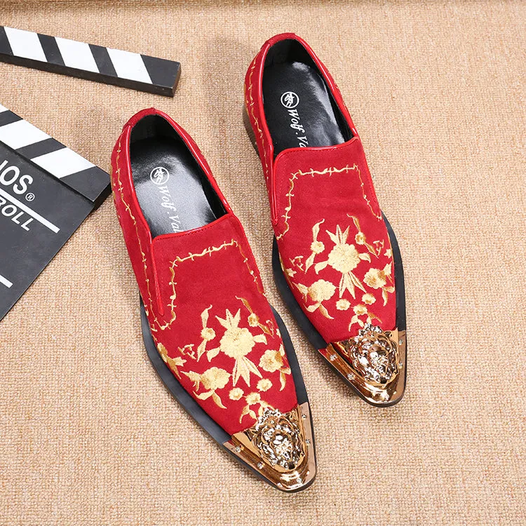 New men's business formal shoes British carved leather fashion groom wedding suit shoes lace-up single leather shoes